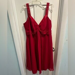Women’s red dress